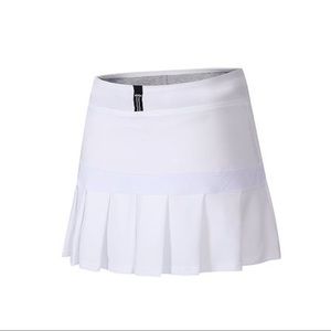 XI DI DA White Pleated Tennis Skirt Skort